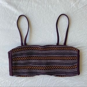 Tigerlily Fidelia Bandeau Bikini Top Plum Color US4